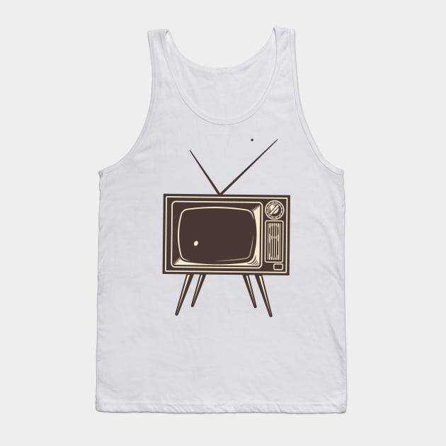 Cool Retro TV Tank Top by Islanr